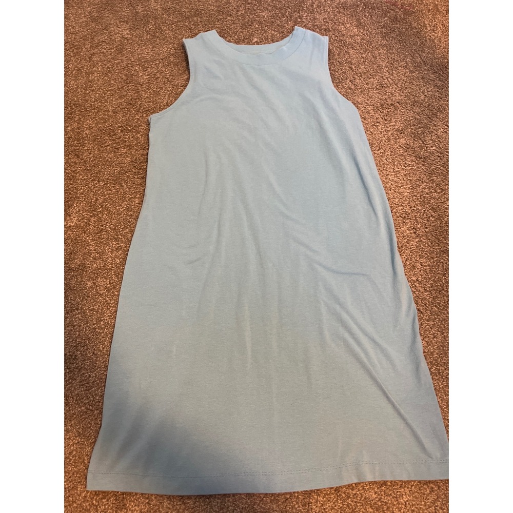 A New Day Light Blue T Shirt Dress Knee Length Casual Everyday Size Medium